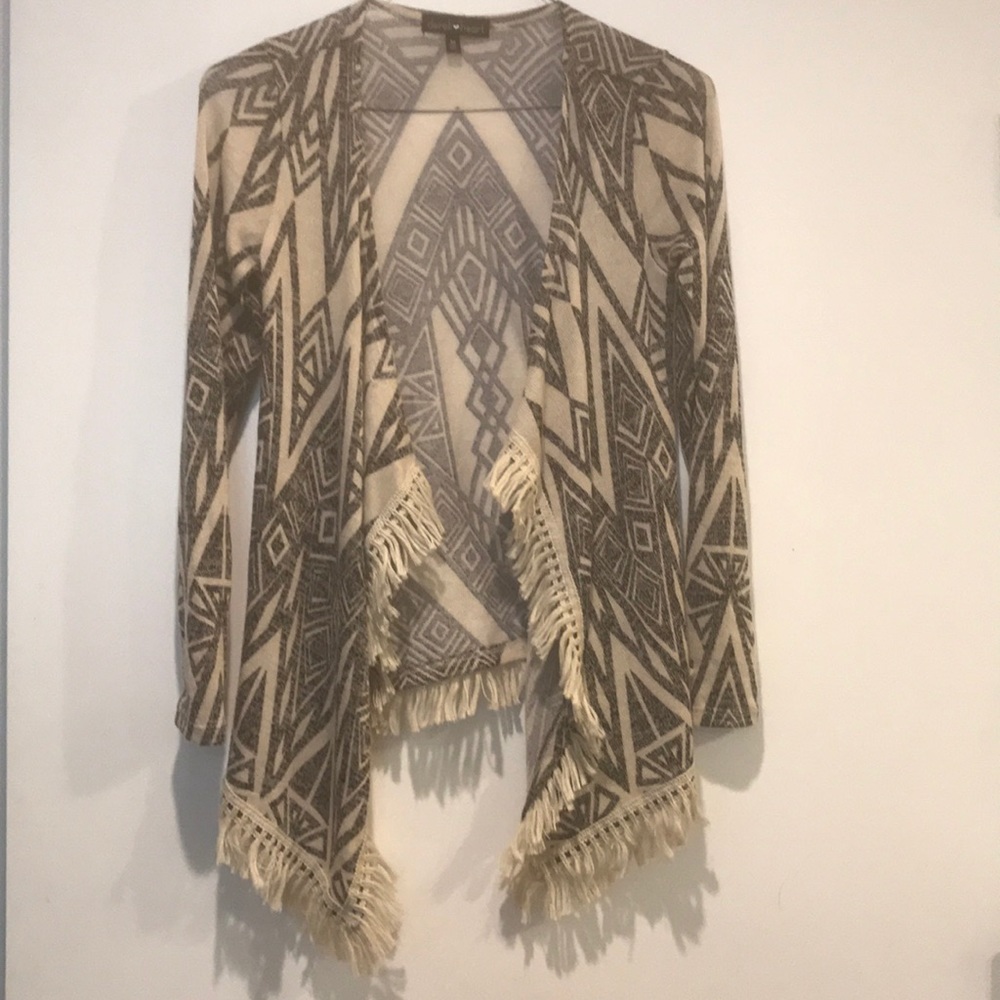 Derek Heart western Aztec print cardigan